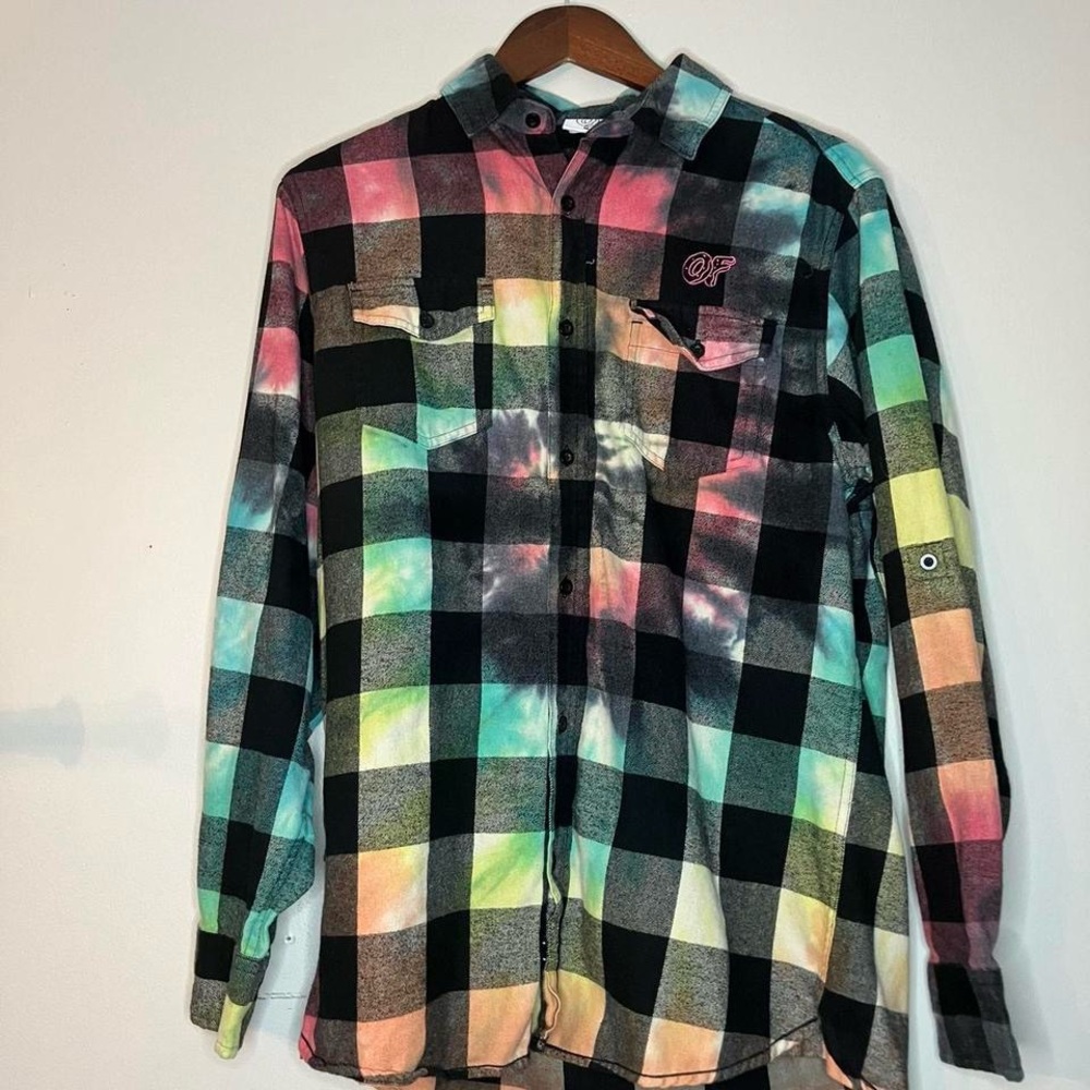 ODD FUTURE Tye Dye Flannel 🔥